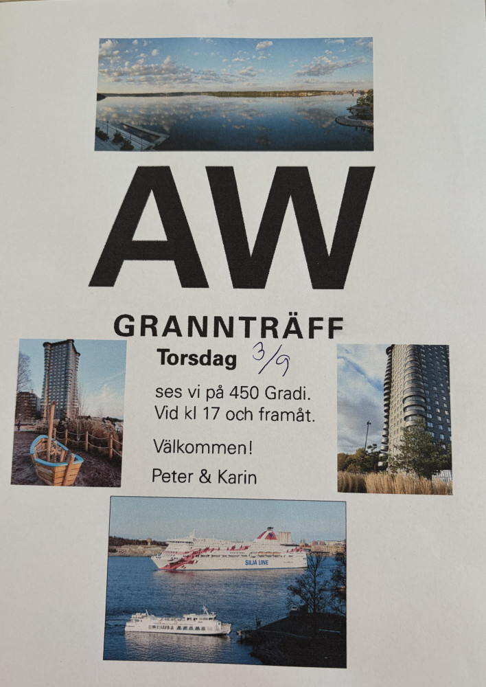 Information om grannträffar på 450 Gradi. Foto: Karin Kielland Evensen
